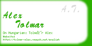 alex tolmar business card